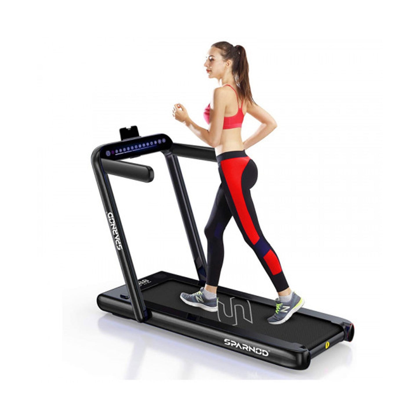 Sparnod Fitness 180° Folding Running Deck & Walking Pad Treadmill