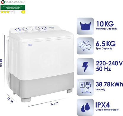 Super General 10KG Twin Hub Washing Machine